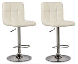 Bellatier Faux Leather Adjustable Height Bar Stools (Online Special Price) - Ornate Home