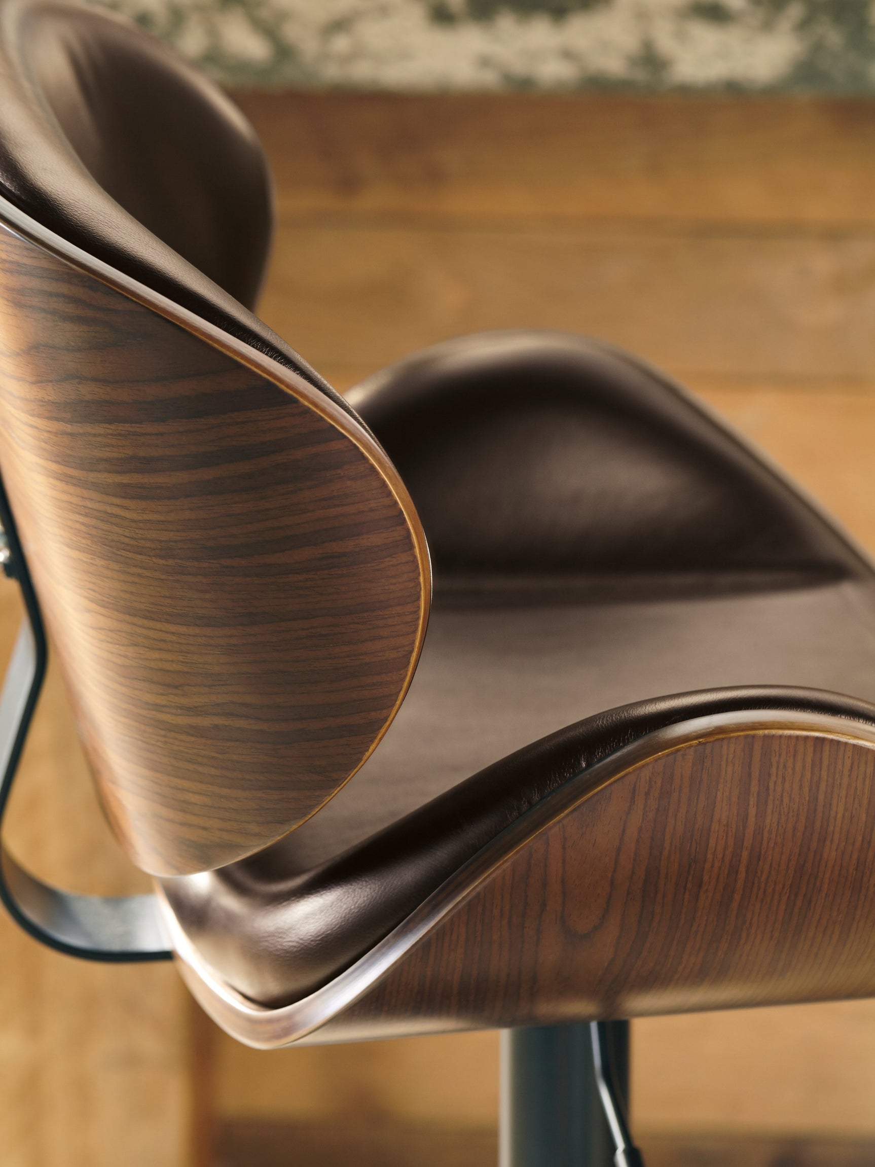 Bellatier Faux Leather Adjustable Height Bar Stools (Online Special Price) - Ornate Home