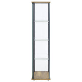Bellatrix Mango 3-shelf Clear Glass Curio Cabinet - Ornate Home