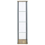 Bellatrix Mango 3-shelf Clear Glass Curio Cabinet - Ornate Home