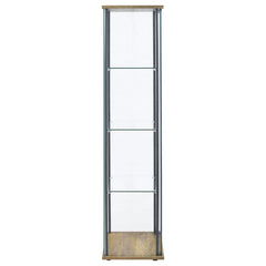 Bellatrix Mango 3-shelf Clear Glass Curio Cabinet - Ornate Home