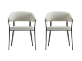 Belle Dining Chair in Oatmeal (set of 2) - Ornate Home