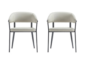 Belle Dining Chair in Oatmeal (set of 2) - Ornate Home