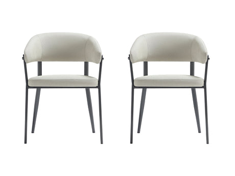 Belle Dining Chair in Oatmeal (set of 2) - Ornate Home