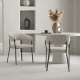 Belle Dining Chair in Oatmeal (set of 2) - Ornate Home