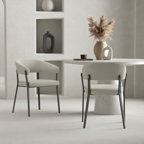 Belle Dining Chair in Oatmeal (set of 2) - Ornate Home