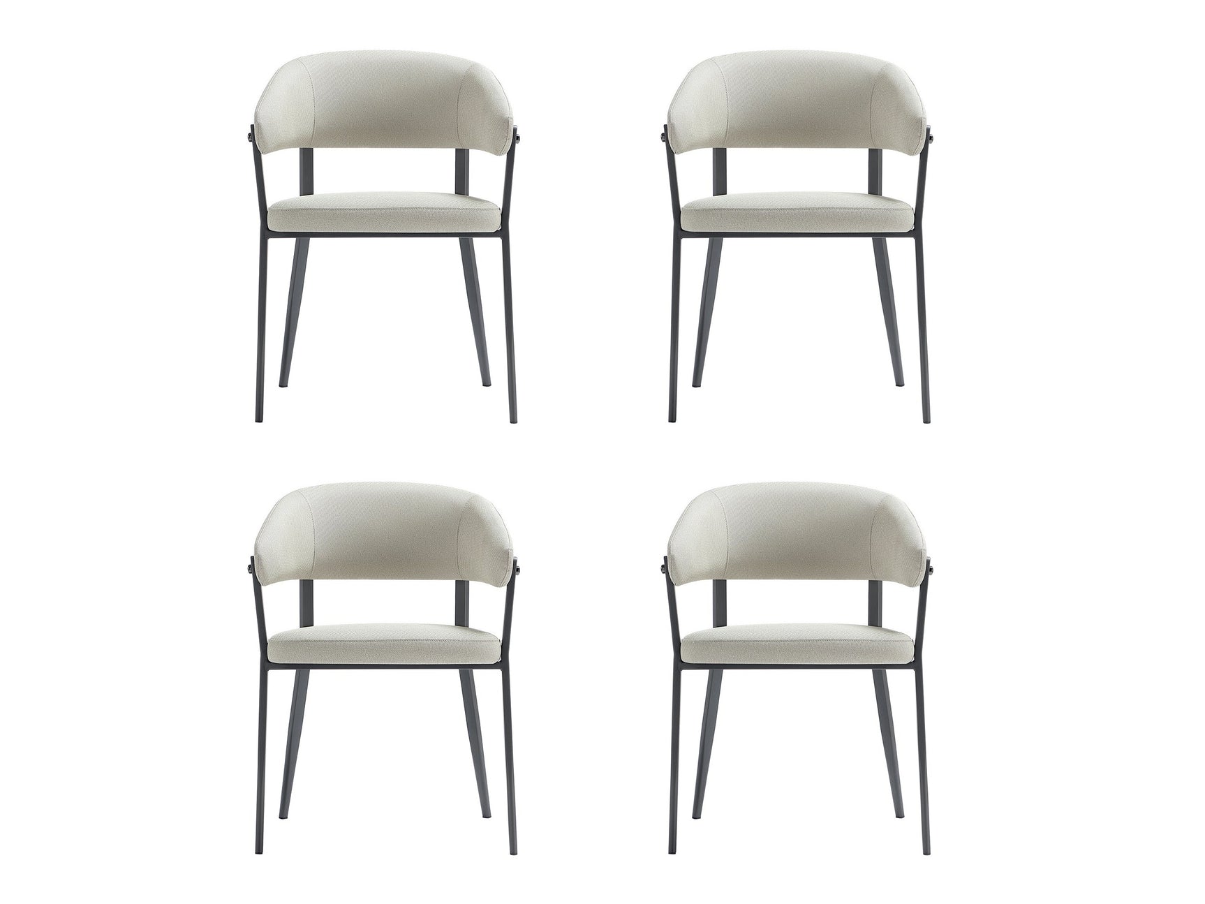 Belle Dining Chair in Oatmeal (set of 4) - Ornate Home