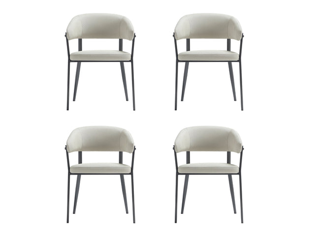 Belle Dining Chair in Oatmeal (set of 4) - Ornate Home