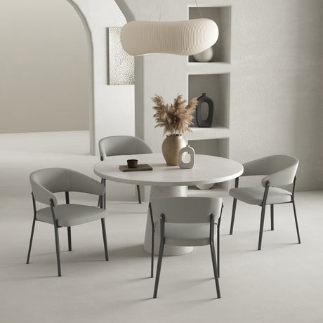 Belle Dining Chair in Stone Grey - Ornate Home