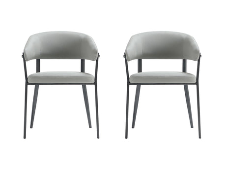 Belle Dining Chair in Stone Grey (set of 2) - Ornate Home