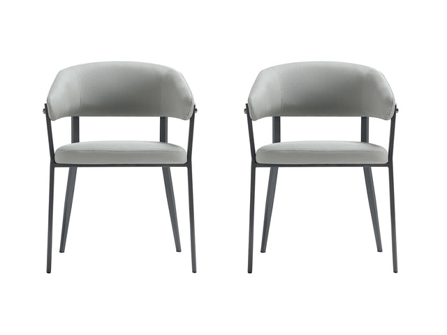 Belle Dining Chair in Stone Grey (set of 2) - Ornate Home