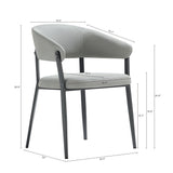 Belle Dining Chair in Stone Grey (set of 2) - Ornate Home