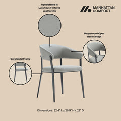Belle Dining Chair in Stone Grey (set of 2) - Ornate Home