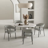 Belle Dining Chair in Stone Grey (set of 2) - Ornate Home
