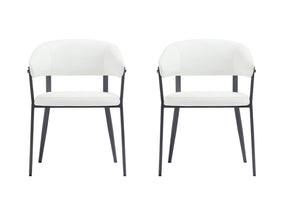 Belle Dining Chair in White (set of 2) - Ornate Home