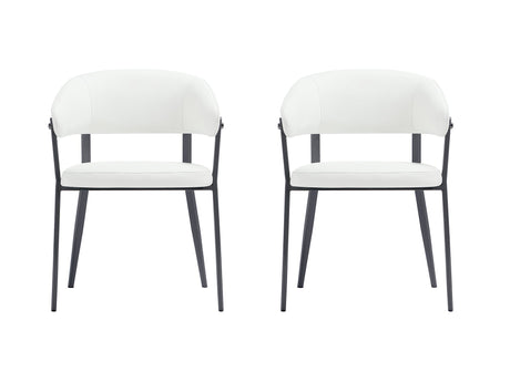 Belle Dining Chair in White (set of 2) - Ornate Home