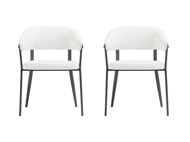 Belle Dining Chair in White (set of 2) - Ornate Home