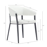 Belle Dining Chair in White (set of 2) - Ornate Home