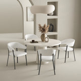Belle Dining Chair in White (set of 2) - Ornate Home