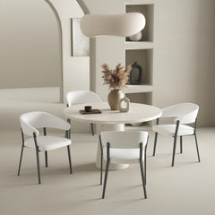 Belle Dining Chair in White (set of 2) - Ornate Home