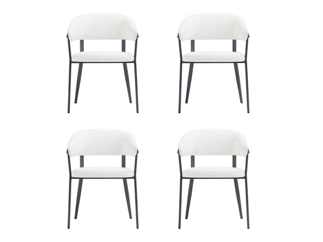 Belle Dining Chair in White (set of 4) - Ornate Home