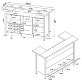 Bellemore Grey Driftwood Rectangular Storage Bar Unit - Ornate Home