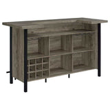 Bellemore Grey Driftwood Rectangular Storage Bar Unit - Ornate Home