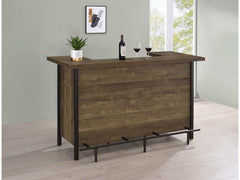Bellemore Rustic Oak  Rectangular Storage Bar Unit - Ornate Home
