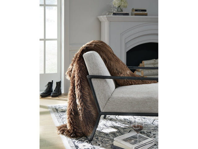 Bellethrone Brown Throw (Set of 3) - Ornate Home