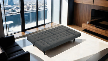 Bellevue Dark Gray Futon Sofa - Ornate Home