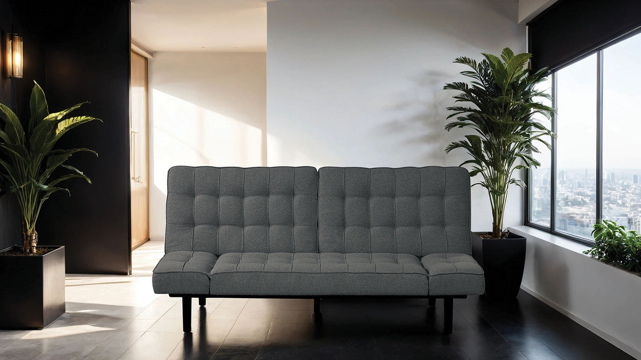 Bellevue Dark Gray Futon Sofa - Ornate Home