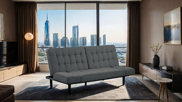 Bellevue Dark Gray Futon Sofa - Ornate Home