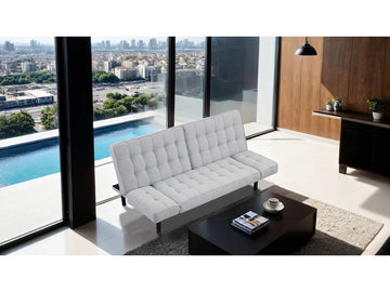 Bellevue Light Gray Futon Sofa - Ornate Home