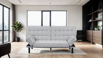 Bellevue Light Gray Futon Sofa - Ornate Home
