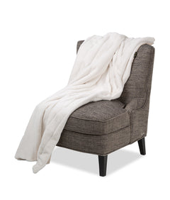 Bellhaven Ivory 56"x72" Faux-Fur Throw - Ornate Home