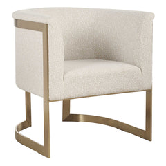 Bellina Gold Plush Barrel Chair - Ornate Home