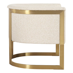 Bellina Gold Plush Barrel Chair - Ornate Home