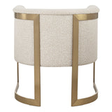 Bellina Gold Plush Barrel Chair - Ornate Home