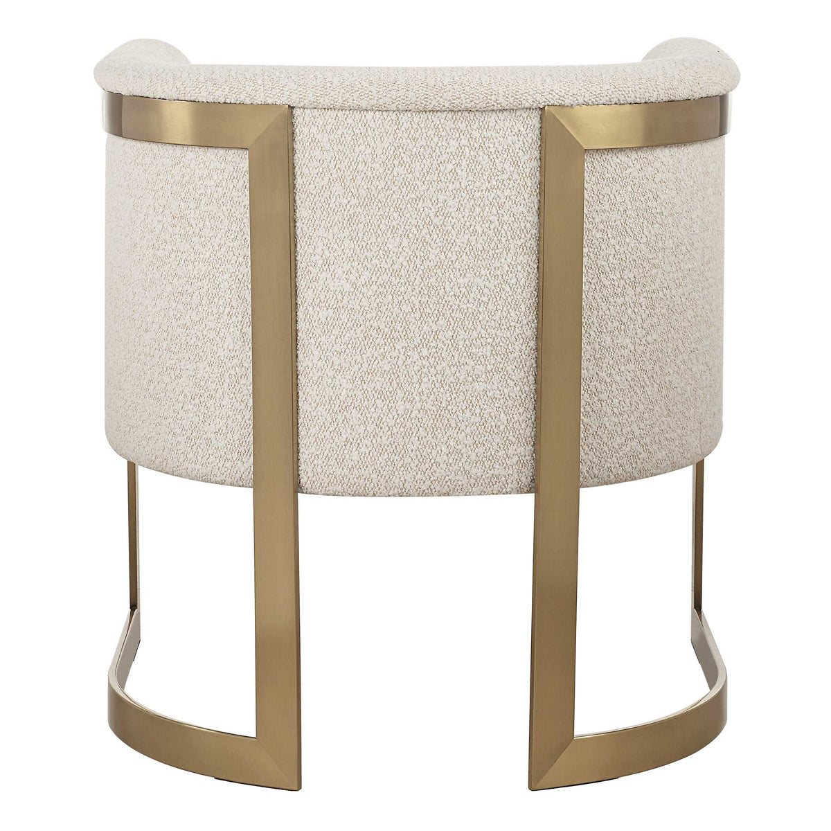 Bellina Gold Plush Barrel Chair - Ornate Home