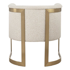 Bellina Gold Plush Barrel Chair - Ornate Home