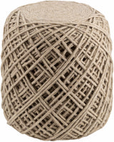 Bellingen Gray Handwoven Textured Pouf - Ornate Home