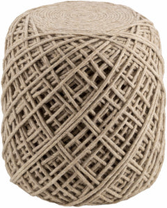 Bellingen Gray Handwoven Textured Pouf - Ornate Home