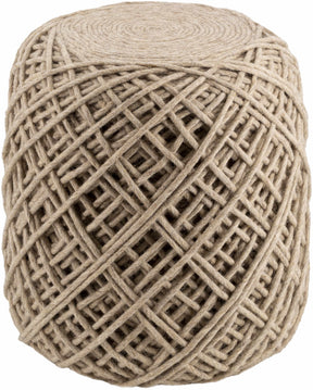 Bellingen Gray Handwoven Textured Pouf - Ornate Home