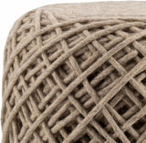 Bellingen Gray Handwoven Textured Pouf - Ornate Home