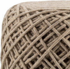 Bellingen Gray Handwoven Textured Pouf - Ornate Home