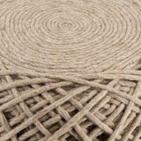 Bellingen Gray Handwoven Textured Pouf - Ornate Home