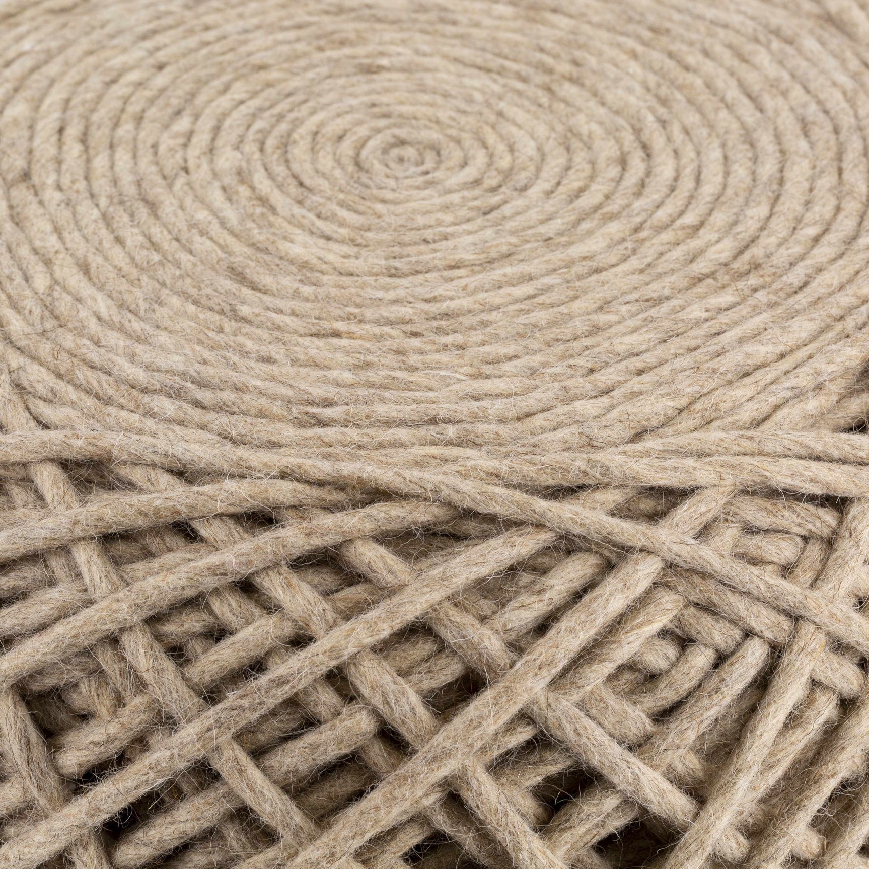 Bellingen Gray Handwoven Textured Pouf - Ornate Home