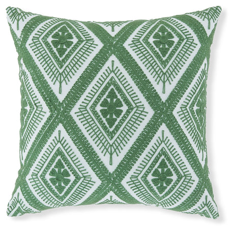 Bellvale Green/White Pillow - Ornate Home