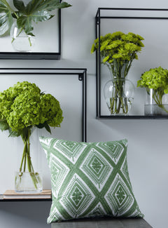 Bellvale Green/White Pillow - Ornate Home