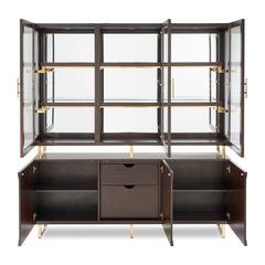 Belmont Place Espresso China Cabinet - Ornate Home